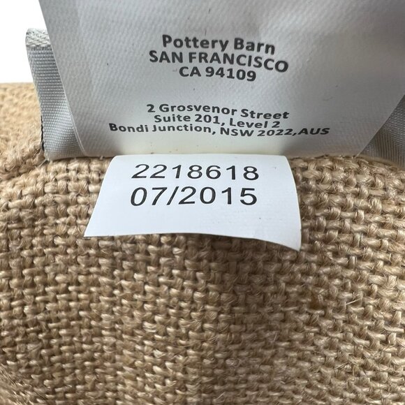 Pottery Barn Christmas Jingle Red Bells Burlap Lumbar Decorative Pillow 12”x24” - Picture 5 of 5